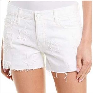 Rails Cutoff Shorts Denim Distressed -White Star